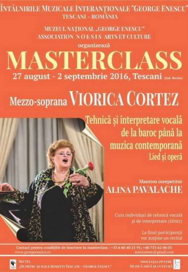 Masterclass susținut de mezzo-soprana Viorica Corez